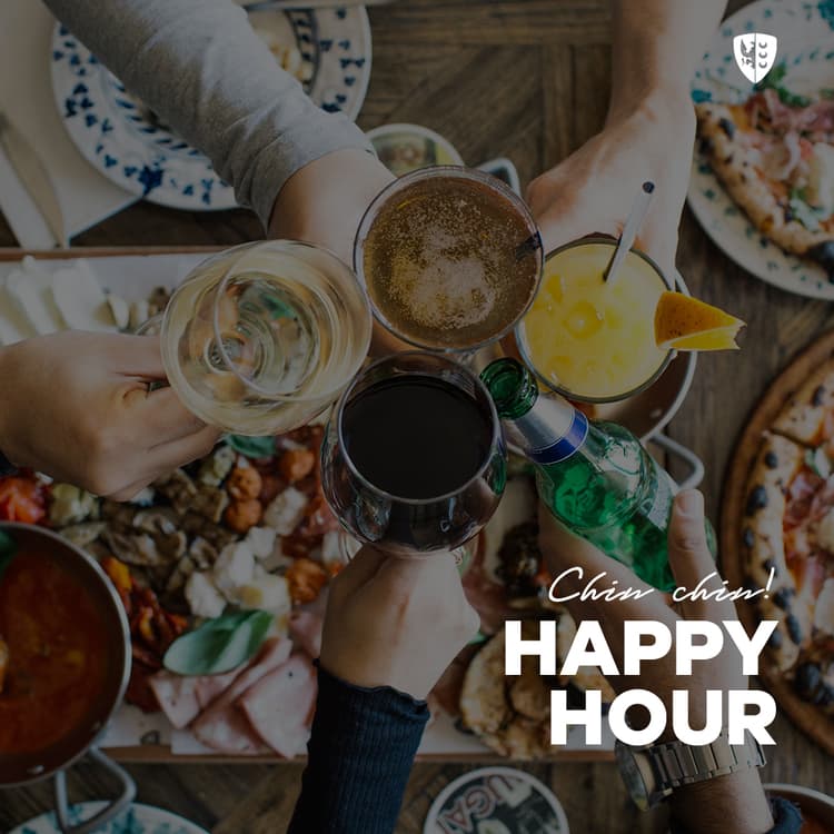 HAPPY HOUR - NOW AT ALL VENUES